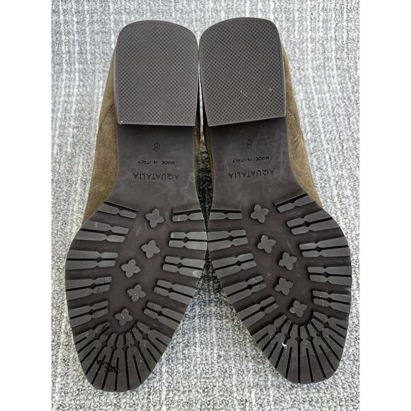 AQUATALIA Fantina Waterproof Suede Ankle Boots Olive Green Women's Size 6 US - Picture 9 of 12